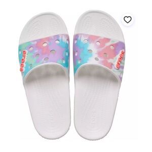 Crocs | Classic Tie Dye Multi Color Graphic Slides M 3 W 5